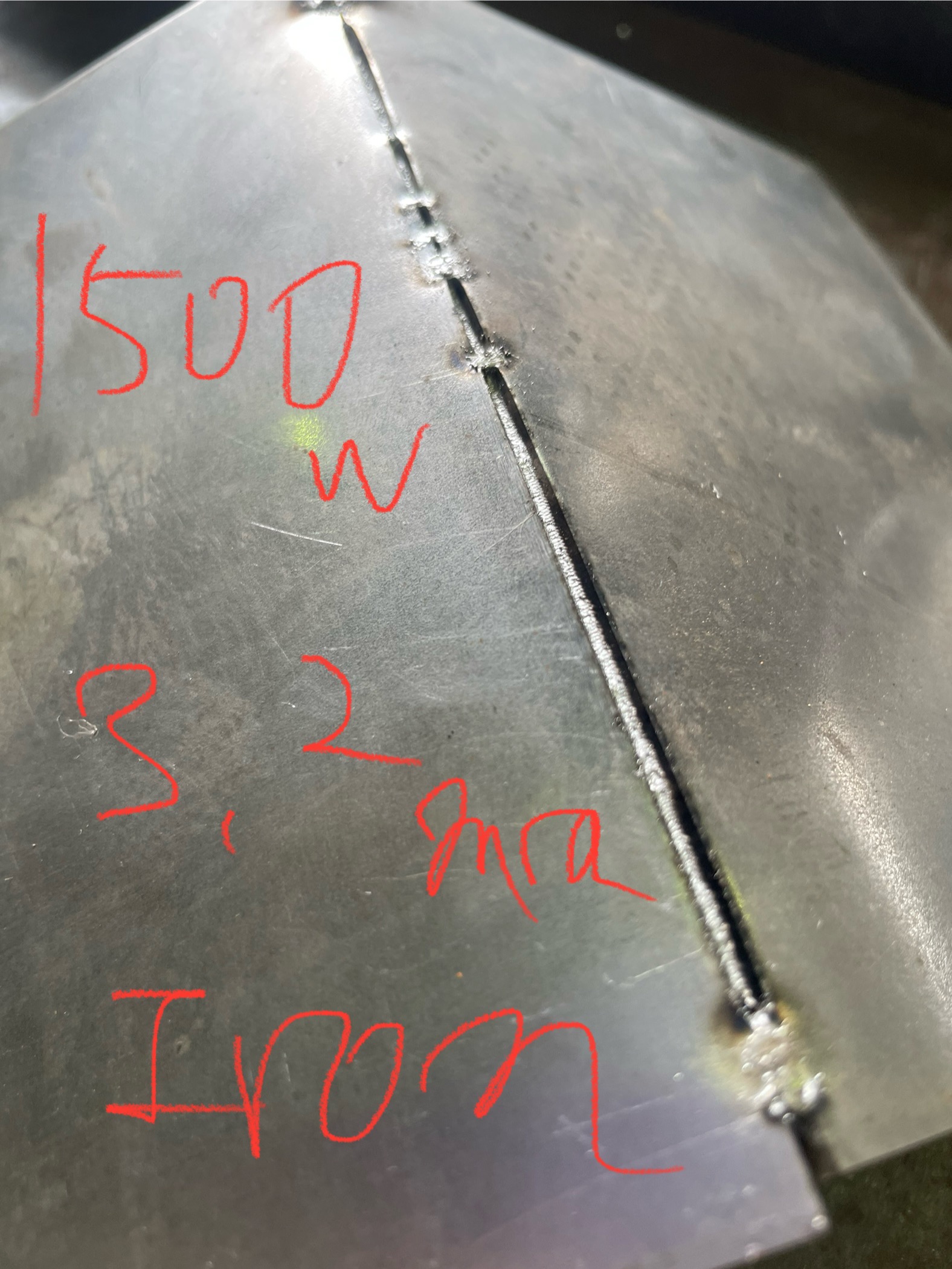 SL-1500で鉄3.2mm溶接の結果